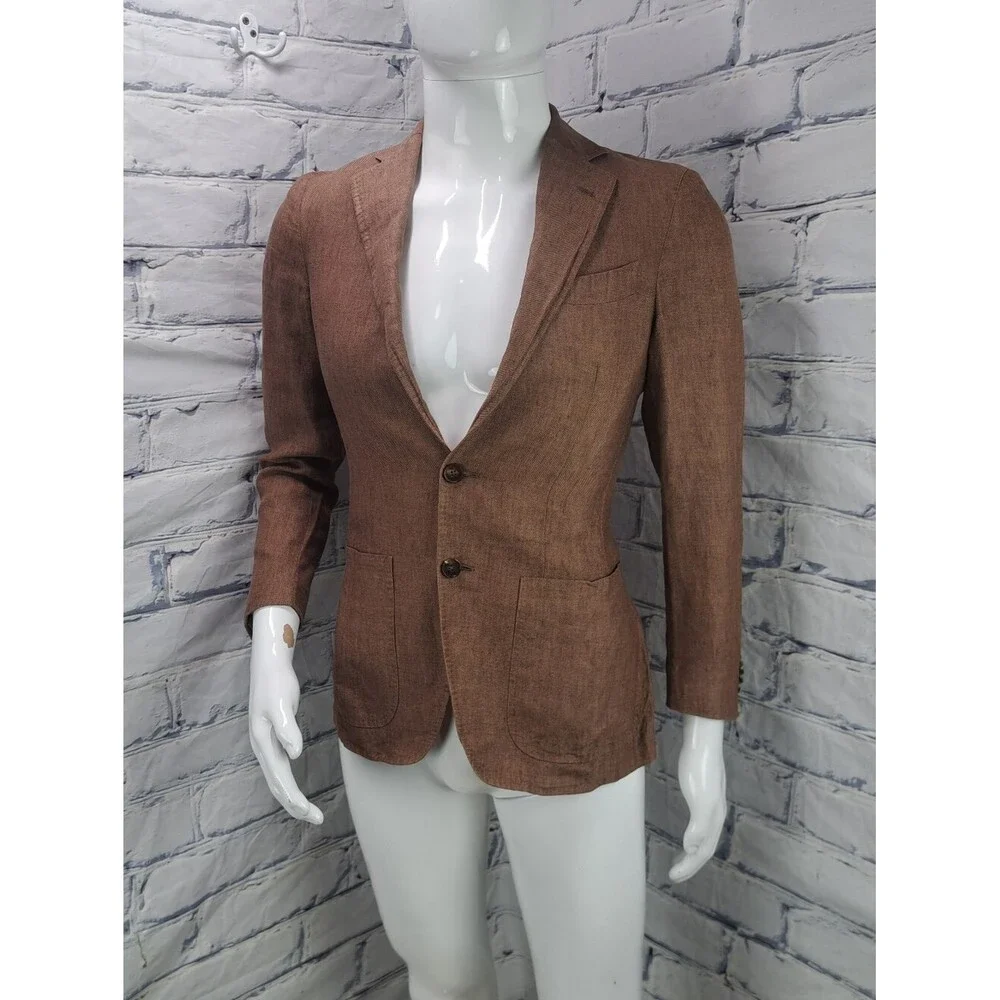 Spier & Mackay Men's Blazer Sport Coat Slim Jacket Linen Half Lined XXS 34R